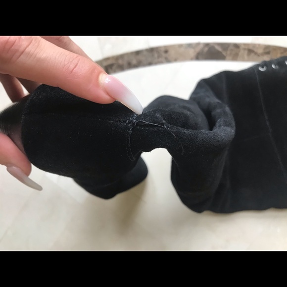 BCBGENERATION “SANJI” OTK Black Suede Boots - Picture 8 of 10